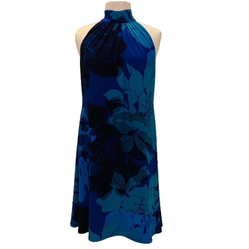 Striking blue Halter dress
